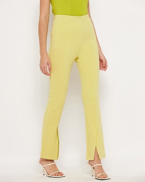 Buy Lime Green Jeans & Jeggings for Women by MADAME Online