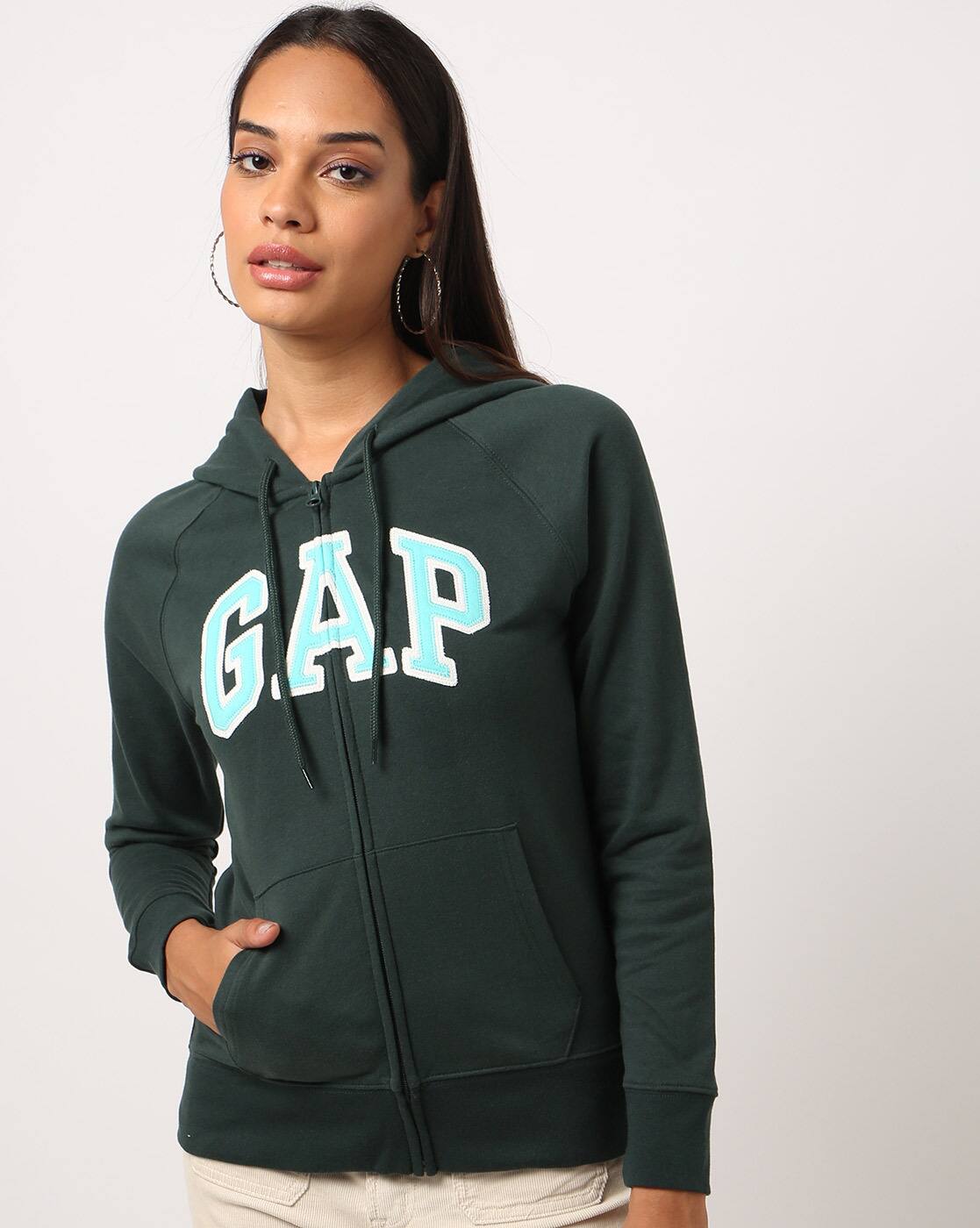 Buy Green Sweatshirt u0026 Hoodies for Women by GAP Online | Ajio.com