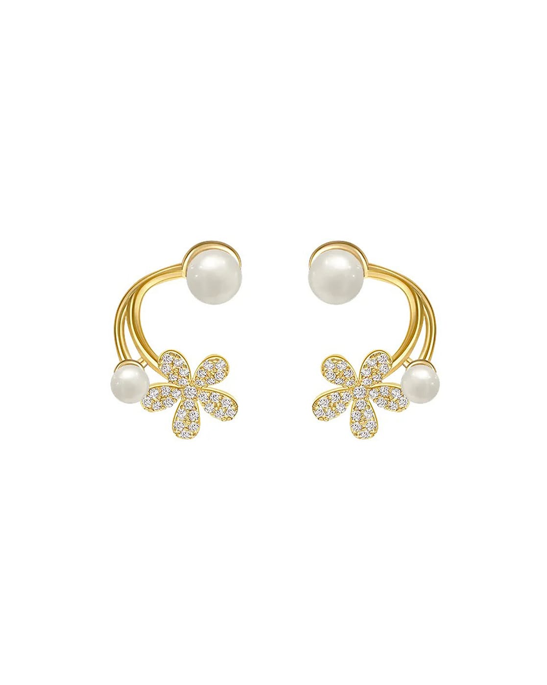 Buy Perched Blue Butterfly Pearl Stud Earrings Online | CaratLane