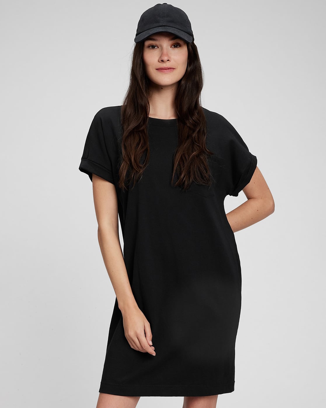 Cotton Crew-Neck T-Shirt Dress