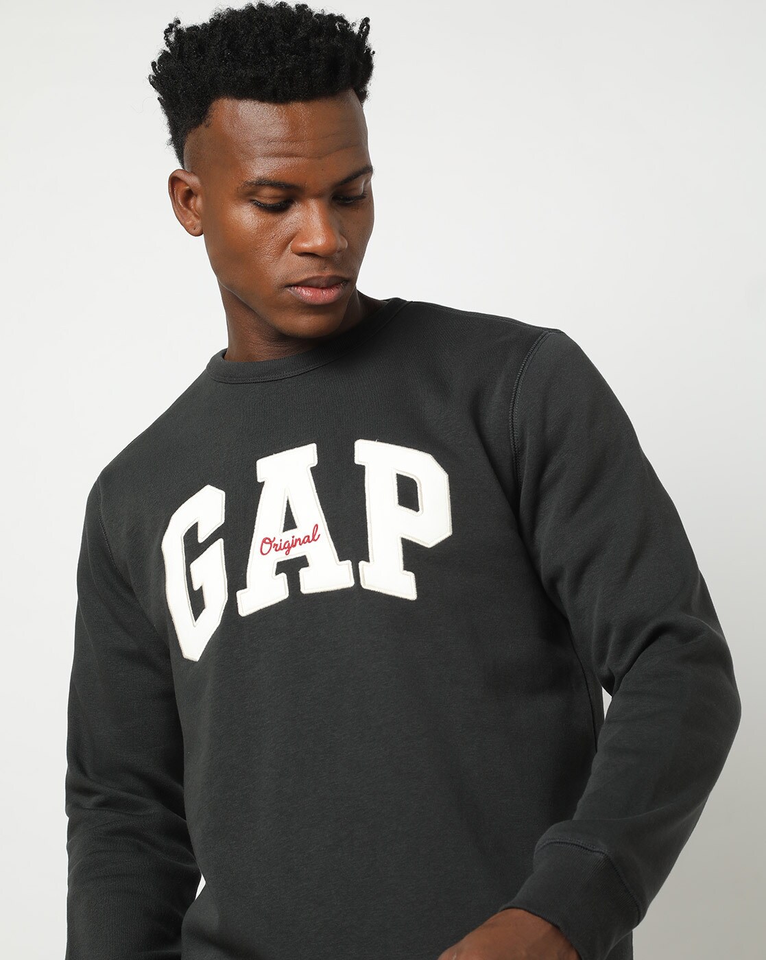 Gap logo fleece on sale crewneck sweatshirt