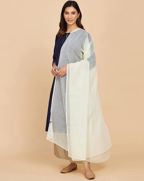Cotton Silk Kota Woven Dupatta Price in India