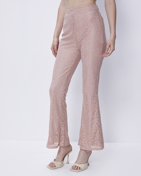 Buy Pink Trousers & Pants for Women by Cover Story Online