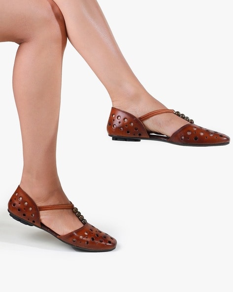 Buy Tan Flat Sandals for Women by CATWALK Online Ajio