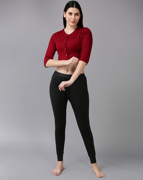 Buy LUX COTT'S WOOL Women's Black Solid Cotton Blend Thermal Set Online at  Best Prices in India - JioMart.