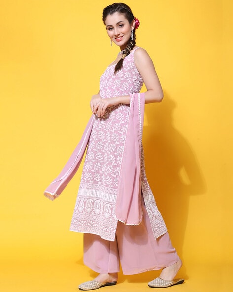 Buy Pink Kurta Suit Sets for Women by BLACK SCISSOR Online