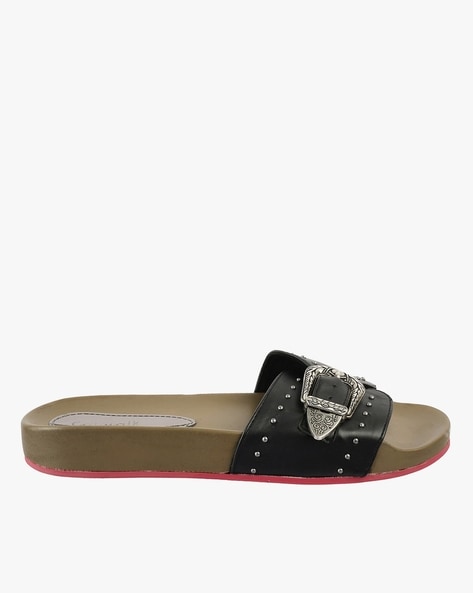 Black buckle slides new arrivals