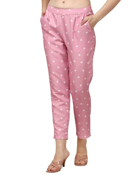 Buy Pink Trousers & Pants for Women by FITHUB Online
