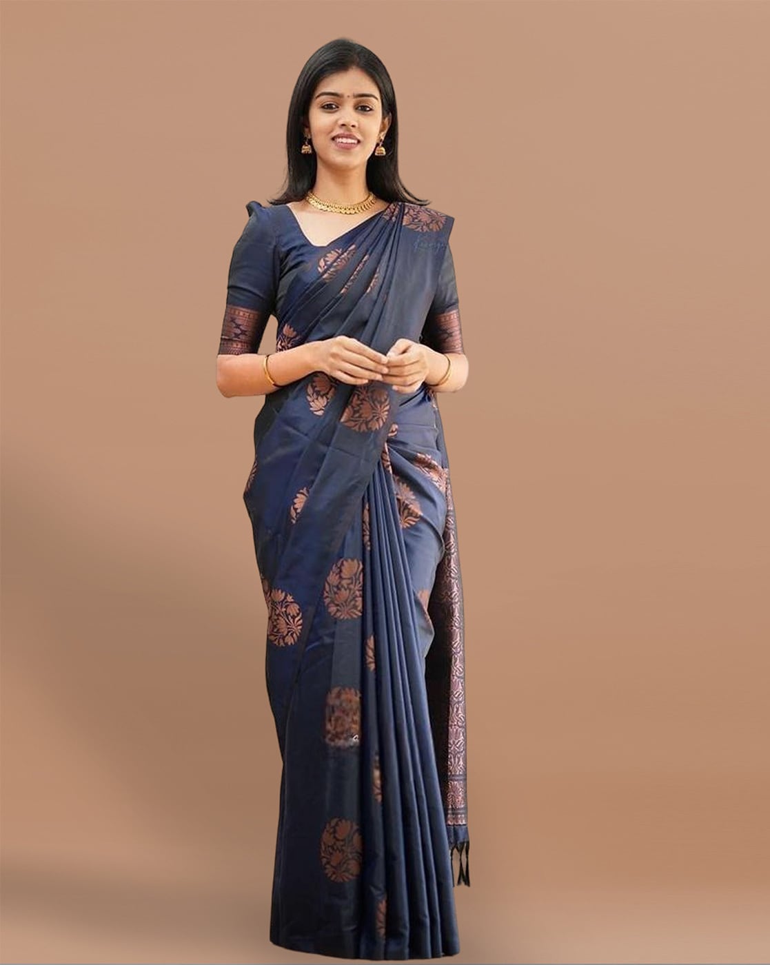 Buy Rust Sarees for Women by AA-HA!! Online | Ajio.com