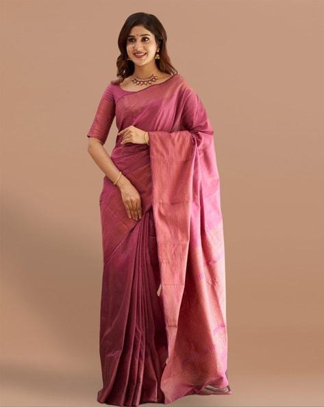 Digital Printed Art Silk Saree in Peach : SYC11479