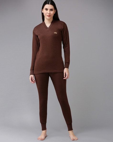 Buy Brown Thermal Wear for Women by LUX COTT'S WOOL Online