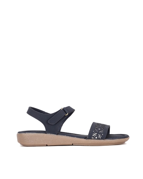 Navy slip on sandals new arrivals