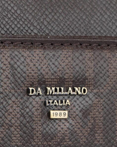 Buy Da Milano DM Franzy Leather Black Laptop Bag Online