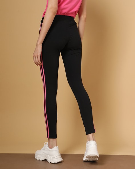 Adidas Originals Women's 3-Stripe Velvet Leggings - DH4657 - Black/White -  XS | eBay