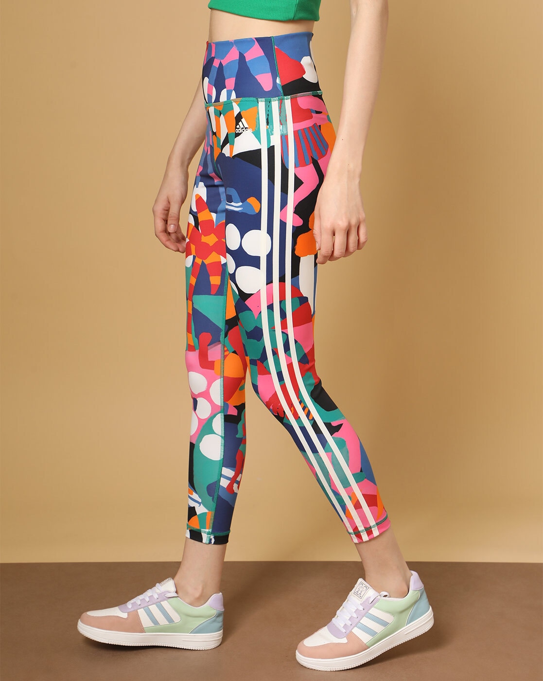 MOSSIMO leggings petite small abstract lines colorful