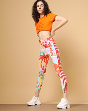 Brand Print Ankle-Length Leggings