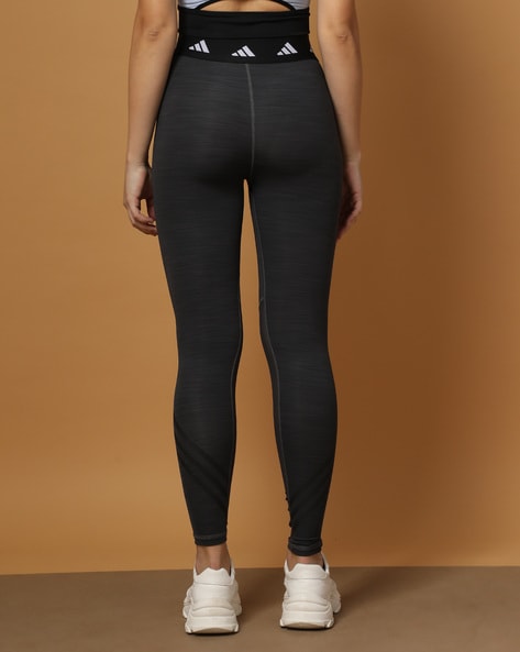 Buy Adidas women tight fit high rise training leggings dark grey heather  Online | Brands For Less