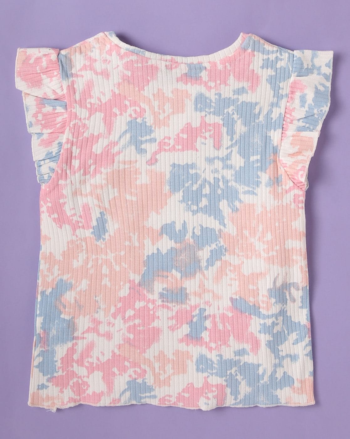 Printed ribbed top