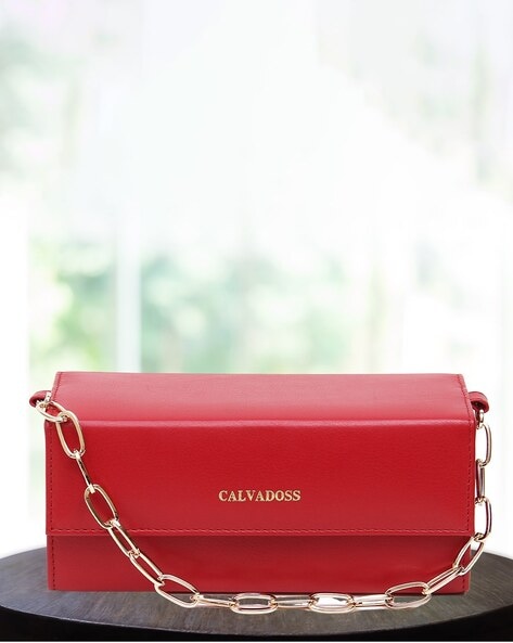 Iva Sling Bag: designer party sling bag for women in red leather - Paul  Adams