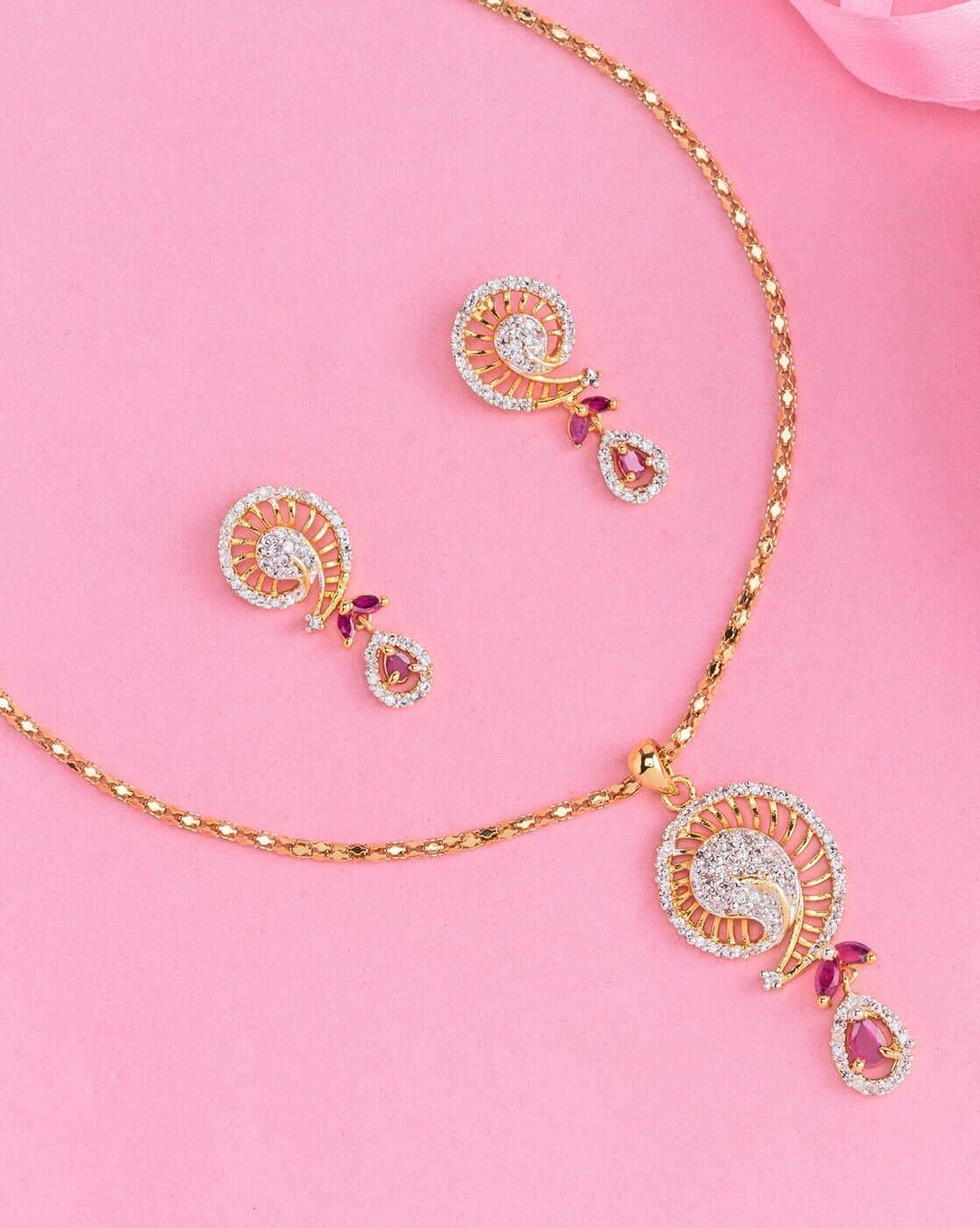 Buy Gold-Toned White FashionJewellerySets for Women by Estele