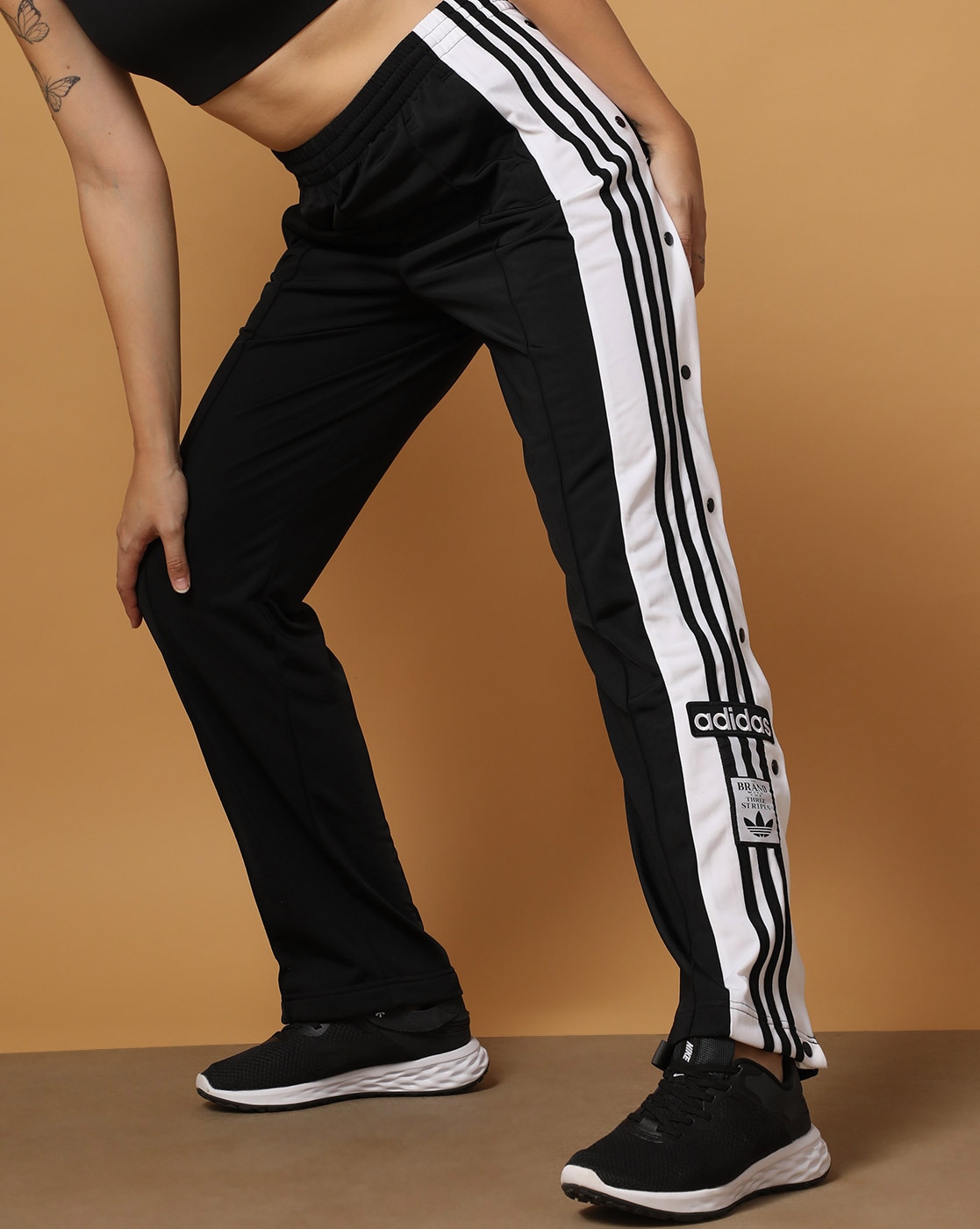 Adidas pants side button casual loose trousers Mens Fashion Bottoms  Trousers on Carousell