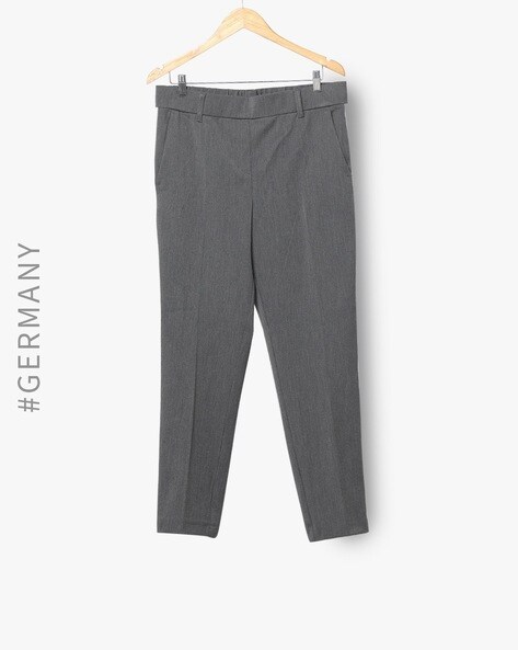 Buy Grey Trousers & Pants for Women by Bitterlime Online