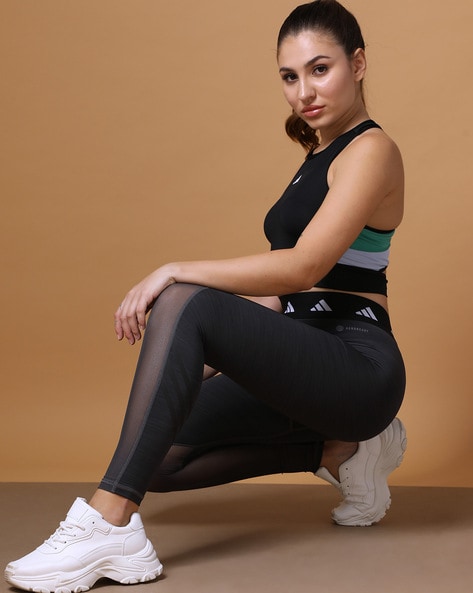 Buy Adidas women sportswear fit training leggings black grey Online