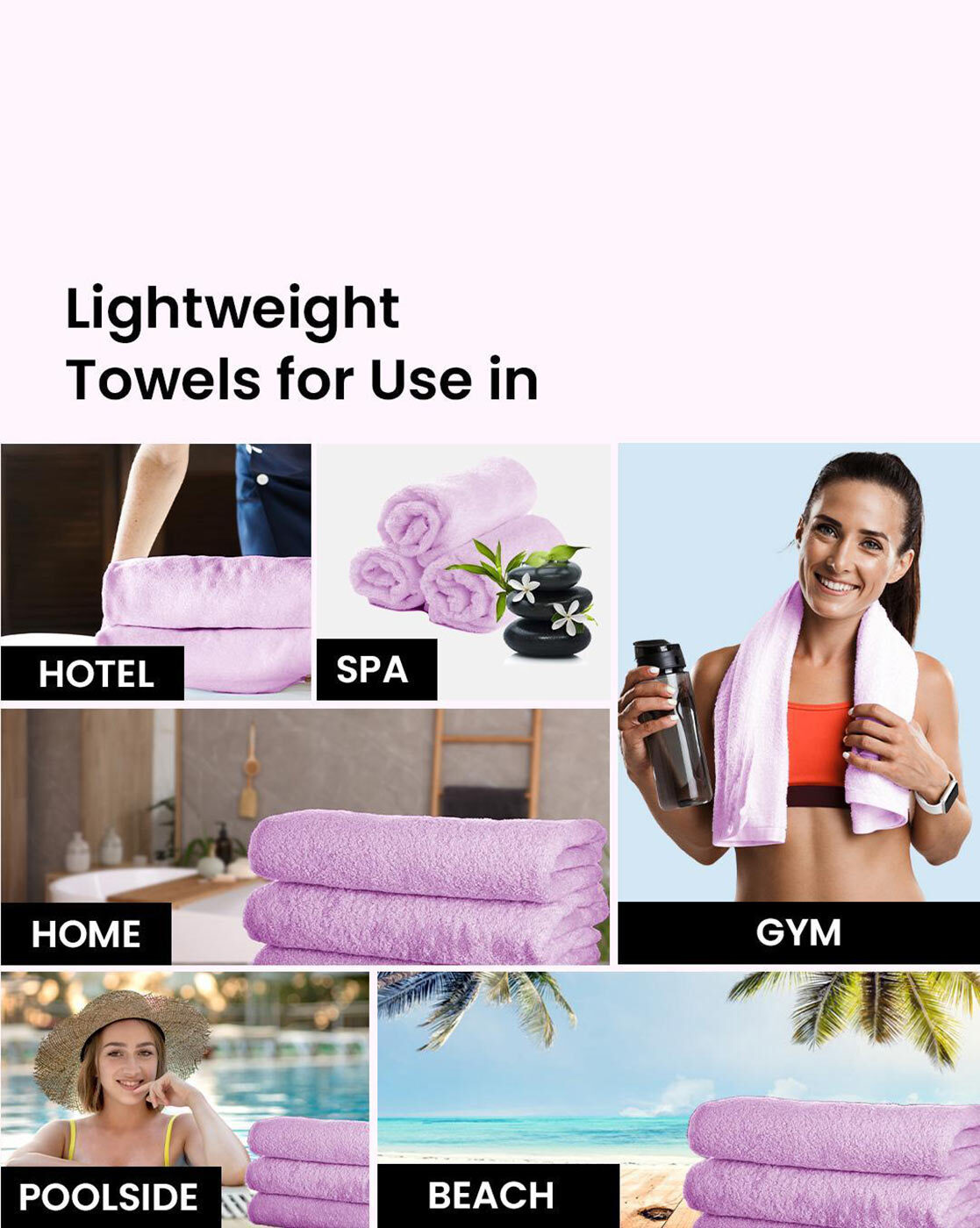 Buy Pink Towels & Bath Robes for Home & Kitchen by The Better Home