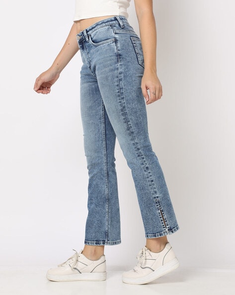 Classic High Rise Bootcut Jeans - Medium Blue Wash