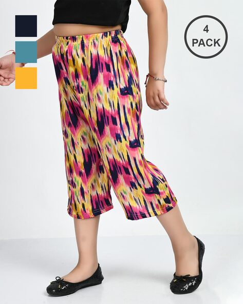 Buy Multi Trousers & Pants for Girls by INDIWEAVES Online
