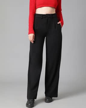 kotty Flat-Front Trousers with Elasticated Waist-picture-12