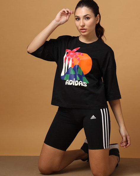 Farm GFX Brand Print Loose Fit Crew-Neck T-Shirt