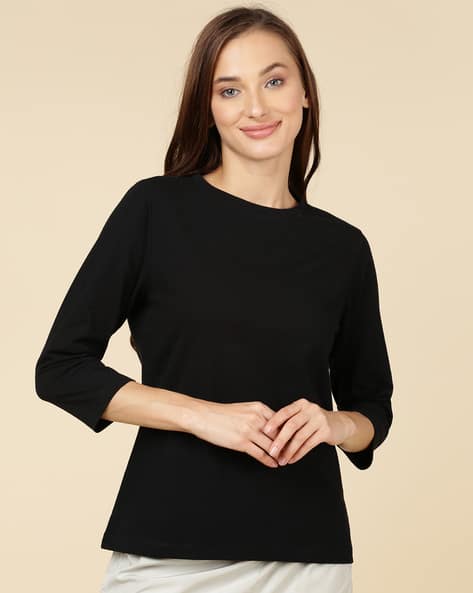 Buy Black Tshirts for Women by SHARKTRIBE Online