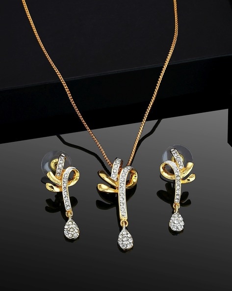 Rhodium on sale necklace set