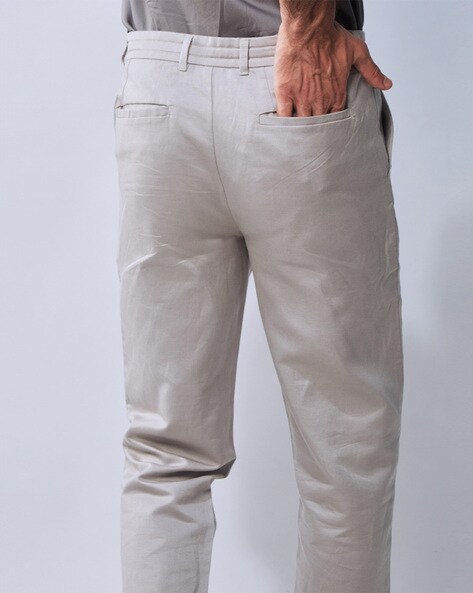 Buy Off White Trousers & Pants for Men by BEYOURS Online