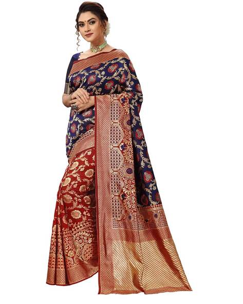 Buy Pisara Olive Banarasi Silk Woven zari work Saree Online at Best Prices  in India - JioMart.