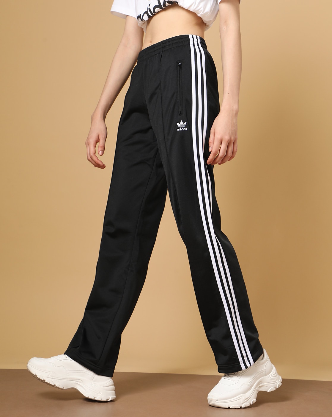 Buttoned three-stripe track pant | Adidas Originals | Shop Women's Casual  Pants Online | Simons