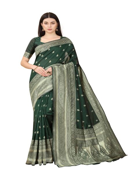 Buy green banarasi saree online on Karagiri | BUY NOW