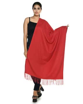 manra Woolen Stole with Tassels-picture-14