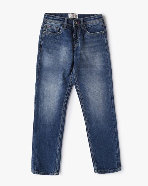 Boys Heavy-Wash Mid-Rise Jeans