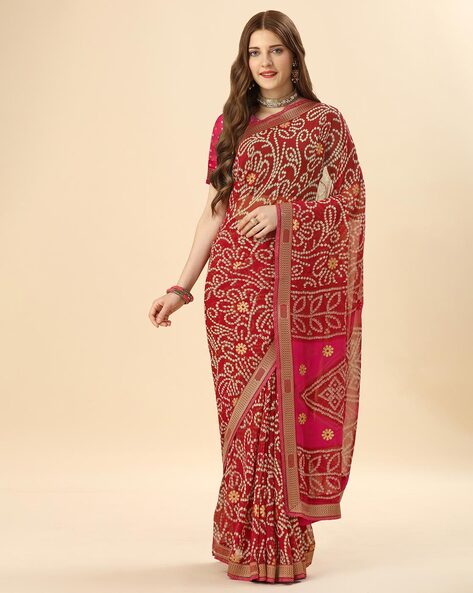 Buy Bandhani Sarees Online @ Best Prices| Karagiri