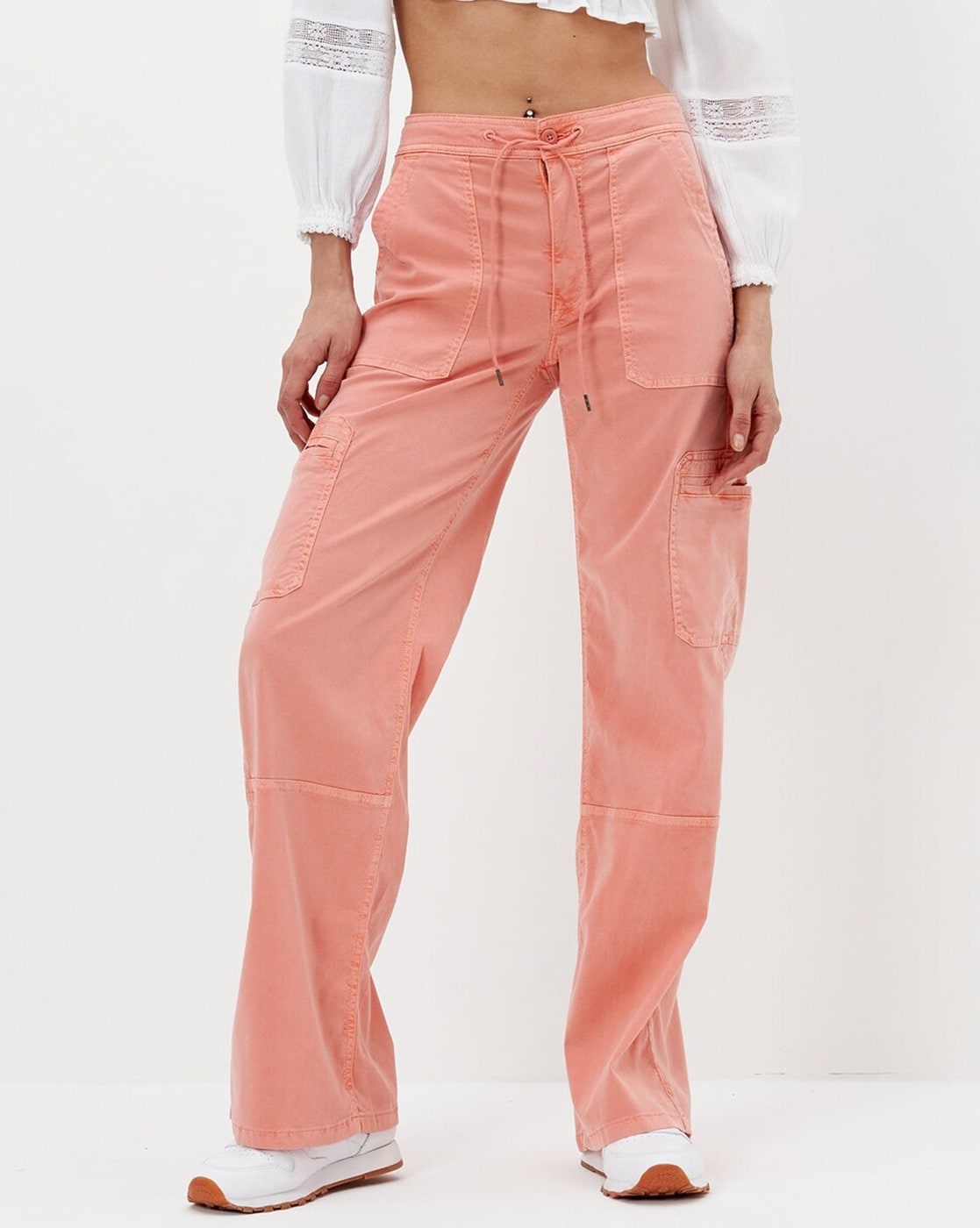 Buy Peach Trousers & Pants for Women by Truebrowns Online | Ajio.com