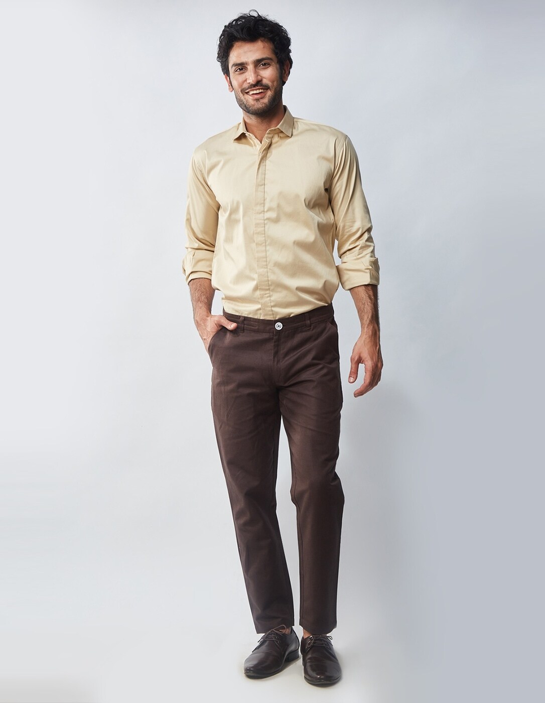 Buy Brown Trousers & Pants for Men by BEYOURS Online