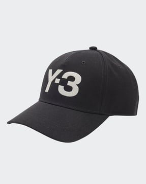 Buy Y-3 Solid Logo Baseball Cap | Black Color Men | AJIO LUXE