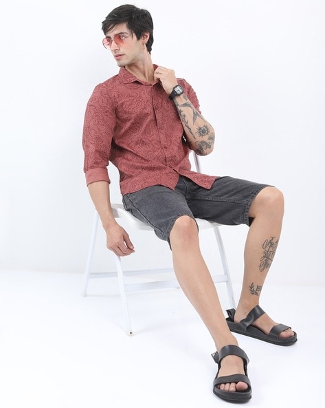 mens rust pink shirt