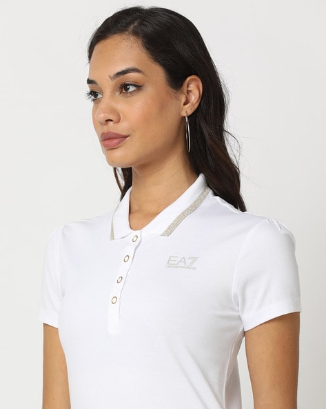 Buy White Tshirts for Women by EA7 Emporio Armani Online Ajio