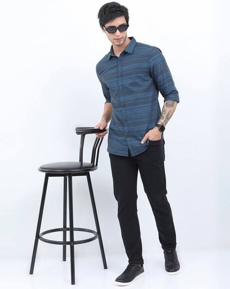 Ketch Men Striped Slim Fit Shirt