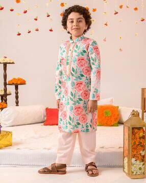 Floral Print Kurta & Pyjamas Set