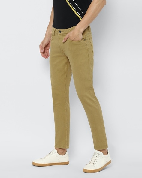 Louis Philippe Jeans Regular Fit Men Khaki Trousers - Buy Louis Philippe  Jeans Regular Fit Men Khaki Trousers Online at Best Prices in India