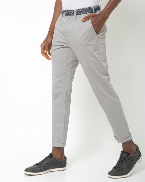 Buy Mens Spanish Grey Stretch Cotton Chinos Online In India